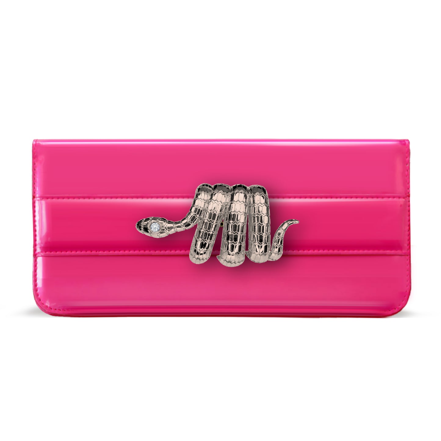 Il Lungo - Fuchsia con Il Serpente Argento