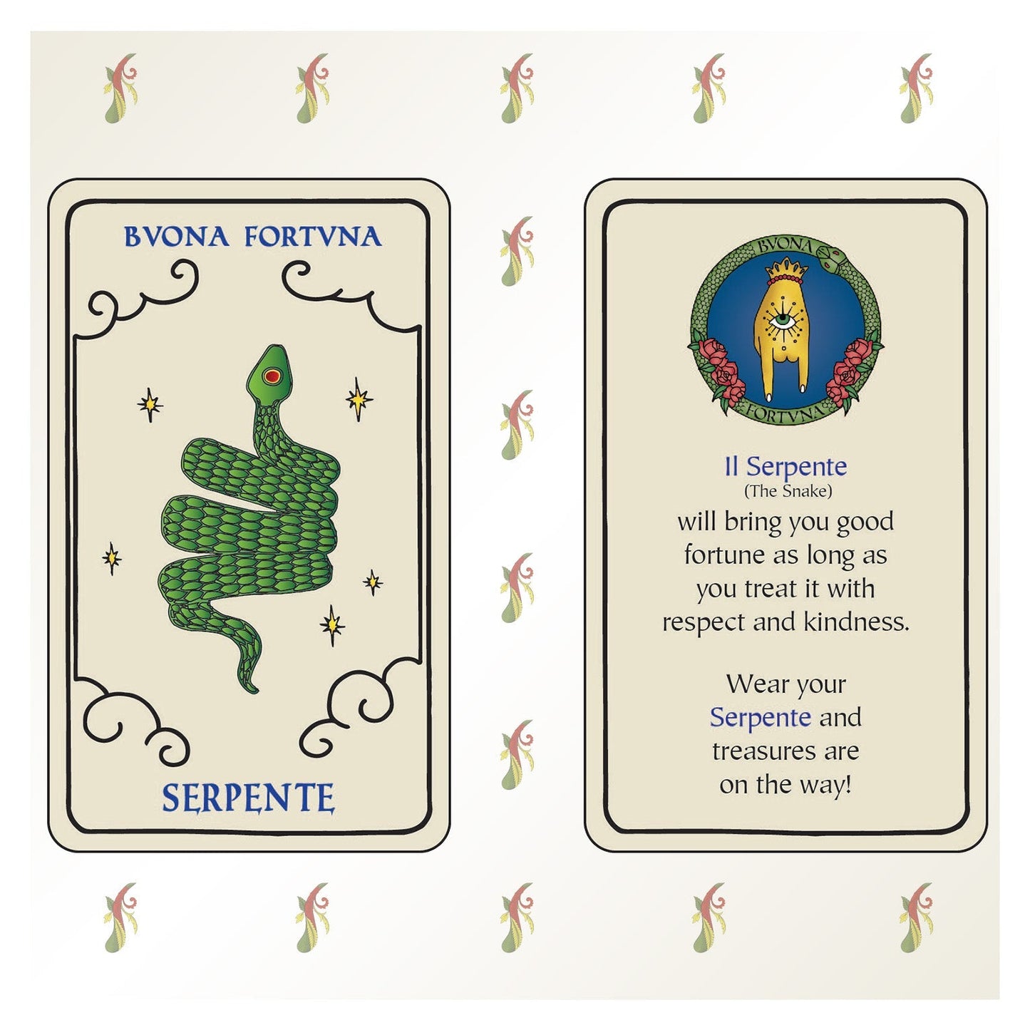 Il Lungo - Fuchsia con Il Serpente Argento